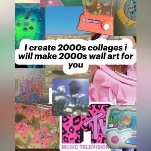 I create a Y2K 2000s collage wall art  From Pinterest for you,Shipped to you